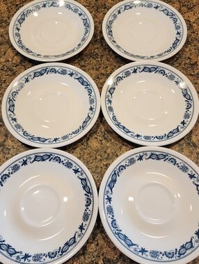 Corell 6" Plate, Old Town Blue/Blue Onion - Set of 6